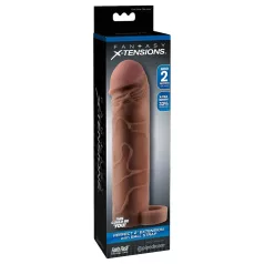   Pipedream X-TENSION Perfect 2 - ereisenkiristysrenkaallinen penisholkki - tumma luonnollinen (19 cm)
