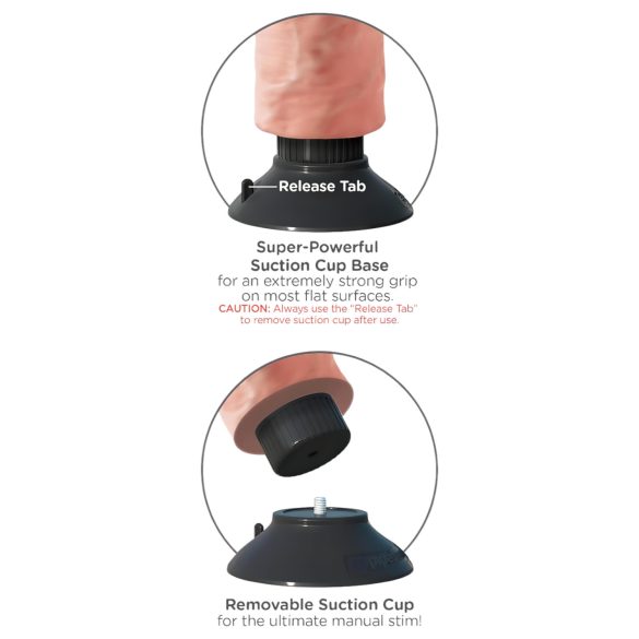 King Cock - vibraattori - taipuisa, realistinen - 25 cm