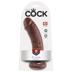 King Cock - dildo 20 cm - ruskea