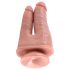 King Cock Kaksinkertainen Penetraattori - aidon tuntuinen tupladildo (luonnollinen)