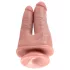 King Cock - tupladildo realistinen - ihovärinen