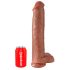 King Cock 15 - jättidildo (38 cm) - tumma luonnonväri