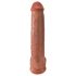 King Cock 15 - jättidildo (38 cm) - tumma luonnonväri