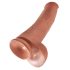King Cock 15 - jättidildo (38 cm) - tumma luonnonväri