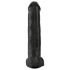 King Cock 15 - Imukupilla varustettu, kiveksellinen dildo (38 cm) - musta