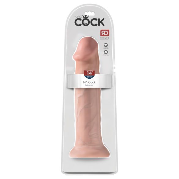 King Cock 14 - imukupilla iso dildo (36 cm) - luonnollinen