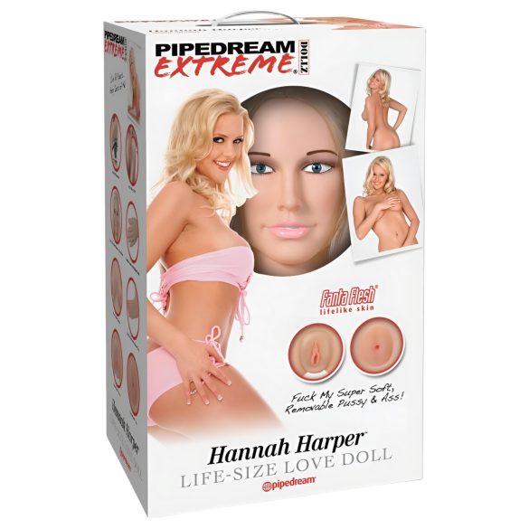 Pipedream Hannah Harper - eläväkokoisen 3D-kasvoilla varustettu nukke