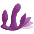 3Some Total Ecstasy - ladattava, radiolla varustettu kolminkertainen vibraattori (liila)