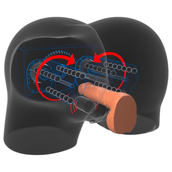 PDX Elite Milk Me Silly - värisevä torso-masturbaattori (nude)