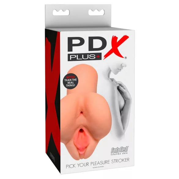 PDX Pick Your Pleasure - 2-in-1 realistinen masturbaattori (natural)