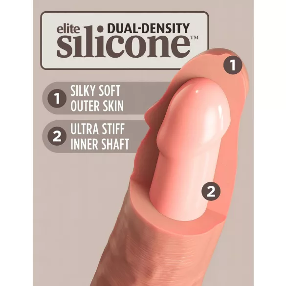 King Cock Elite 6 - realistinen dildo imukupilla 15cm - luonnollinen