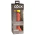 King Cock Elite 6 - realistinen dildoa imukupilla 15cm - tumma