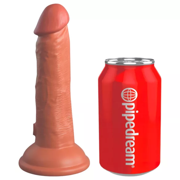 King Cock Elite 6 - realistinen dildoa imukupilla 15cm - tumma