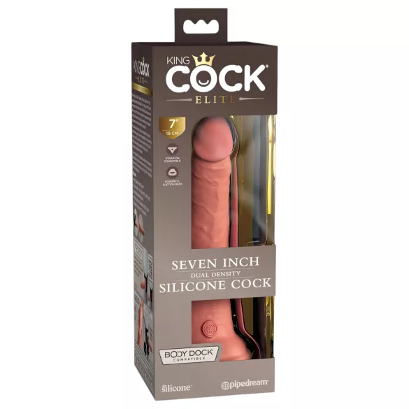 King Cock Elite - dildo imukuppi - realistinen 18cm - beige