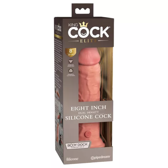 King Cock Elite 8 - realistinendildo imukupilla 20cm - luonnollinen