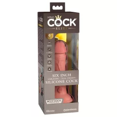   King Cock Elite 6 - imukupillinen vibraattori (15 cm) - luonnonvärinen