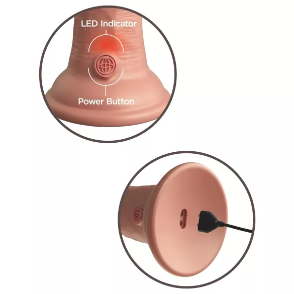 King Cock Elite 6 - imukupillinen vibraattori (15 cm) - luonnonvärinen