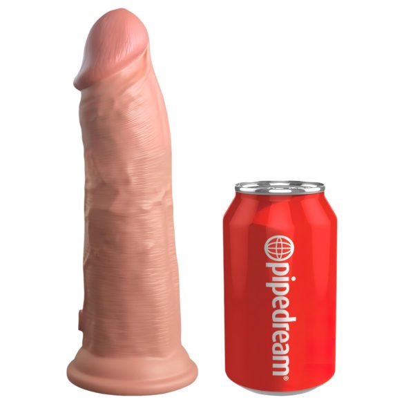 King Cock Elite 8 - dildo imukupilla ja vibraattorilla 20cm - vaalea