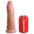 King Cock Elite 8 - dildo imukupilla ja vibraattorilla 20cm - vaalea