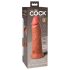 King Cock Elite 8 - realistinen vibraattori 20 cm - tumma beige