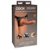 King Cock Elite Comfy - strap-on dildo valjailla - tumma iho
