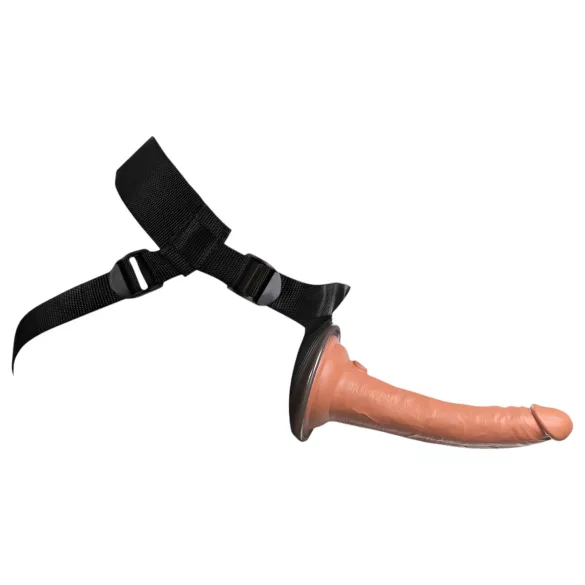 King Cock Elite Comfy - strap-on dildo valjailla - tumma iho