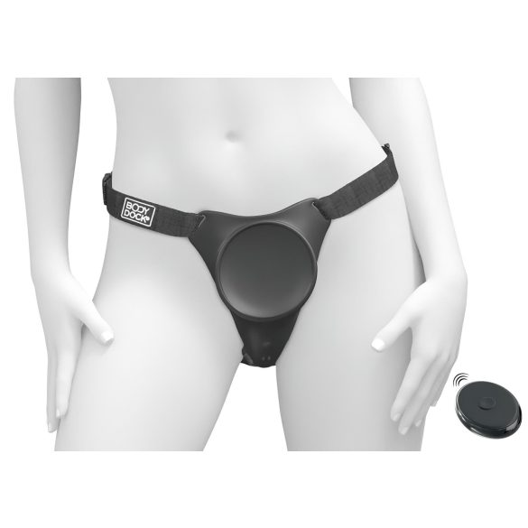 Body Dock G-piste Pro - langaton strap-on (musta)