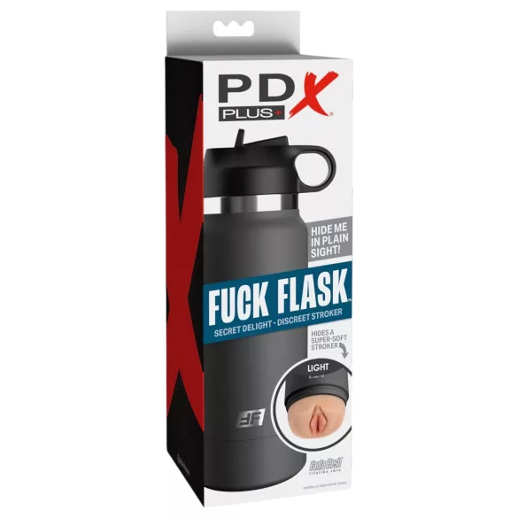 PDX - Fuck Flask Secret Delight - tekovagina pullossa (musta-nude)