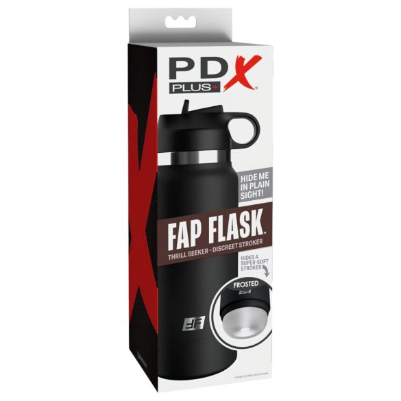 Fap Flask Thrill Seeker - masturbaattori pullossa - musta