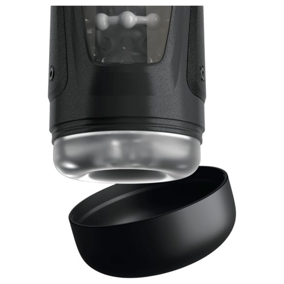 PDX Elite Moto-Bator Pro - automaattinen lämmitettävä helmimasturbaattori musta