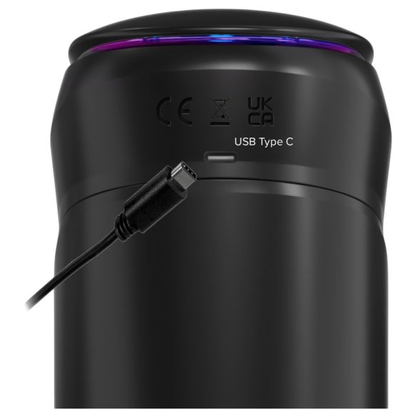 PDX Elite Moto-Bator Pro - automaattinen lämmitettävä helmimasturbaattori musta