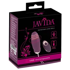   Javida - vibraatiomuna kaukosäätimellä ja pyörivillä helmillä - violetti