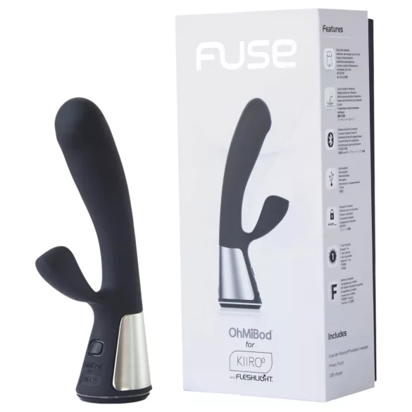 Fleshlight OhMiBod Kiiroo - Sovelluksella ohjattava klitoriskiihotin varrella (musta)