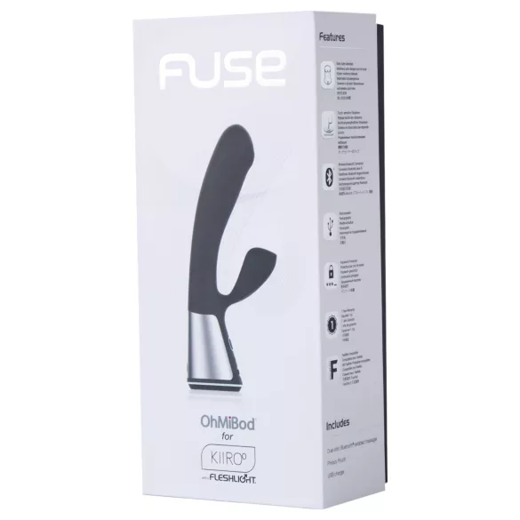 Fleshlight OhMiBod Kiiroo - Sovelluksella ohjattava klitoriskiihotin varrella (musta)