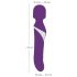 Javida Wand & Pearl - 2in1 hierontavibraattori (violetti)