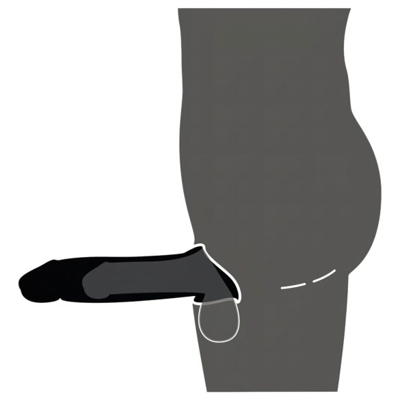 Rebel - vibraatiopeniskotelo kauko-ohjaimella - musta