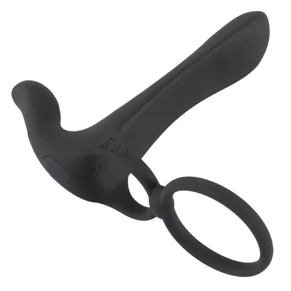 Black Velvets - ladattava 2in1 parivibraattori ja penisrengas - musta