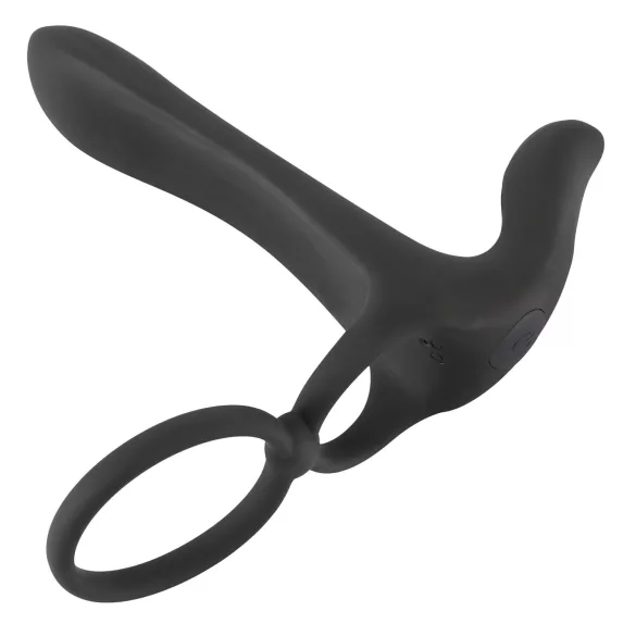 Black Velvets - ladattava 2in1 parivibraattori ja penisrengas - musta
