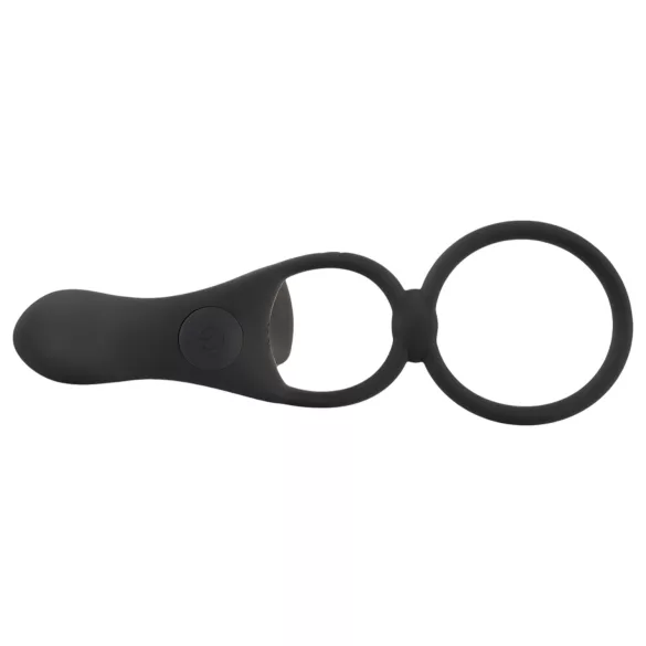 Black Velvets - ladattava 2in1 parivibraattori ja penisrengas - musta