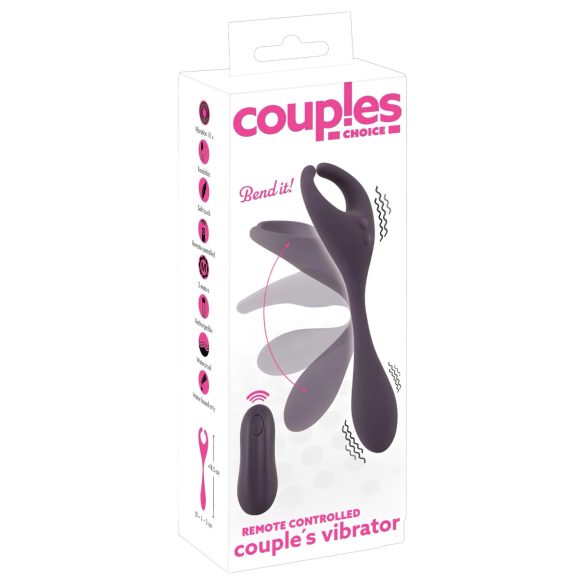 Couples Choice - parivibraattori kaukosäätimellä - ladattava, 2 moottoria, lila