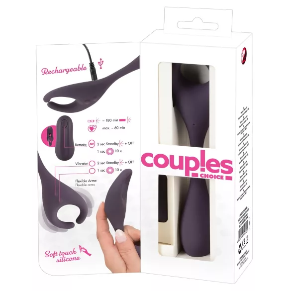 Couples Choice - parivibraattori kaukosäätimellä - ladattava, 2 moottoria, lila