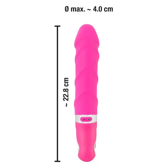 SMILE Soft - ladattava lämmitettävä vibraattori - silikoninen, pinkki