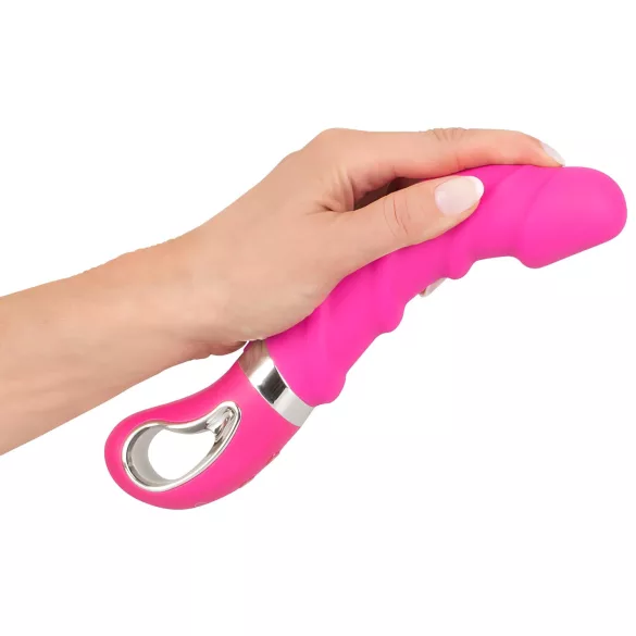 SMILE Soft - ladattava lämmitettävä vibraattori - silikoninen, pinkki