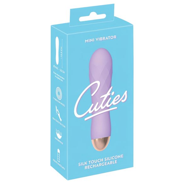 Cuties Mini - akussa, vedenkestävä ritilävibraattori (liila)