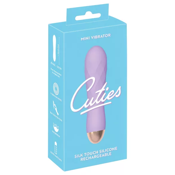 Cuties Mini - ladattava vesitiivis ritilävibraattori - violetti