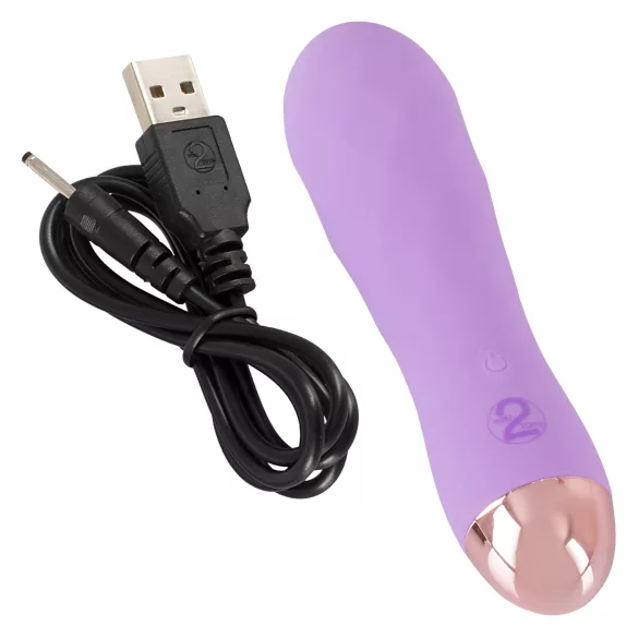 Cuties Mini - ladattava vesitiivis ritilävibraattori - violetti