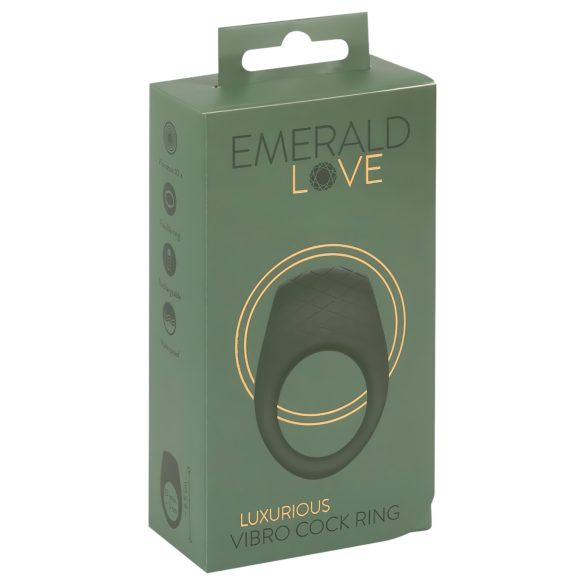 Emerald Love - Ladattava vedenpitävä penisrengas (vihreä)