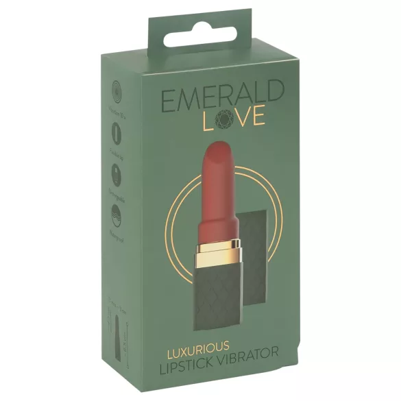 Emerald Love - ladattava, vedenpitävä huulipunahierotin (punainen)