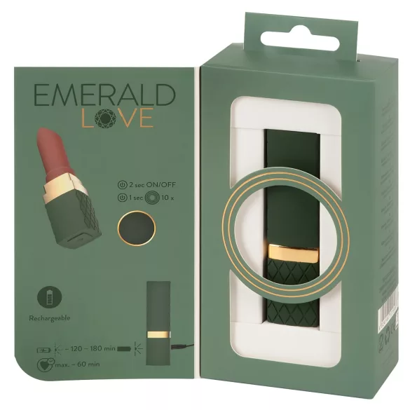 Emerald Love - ladattava, vedenpitävä huulipunahierotin (punainen)