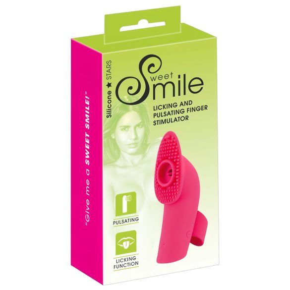 SMILE Licking - ilma-aalto-kielinen sormivibraattori (pinkki)